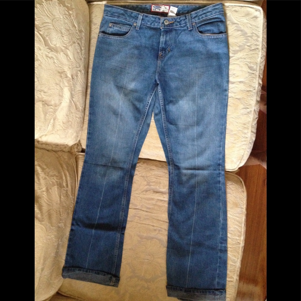 Old navy boot cut slight flared jeans.